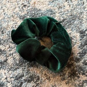 Elegant Velvet Green Scrunchie